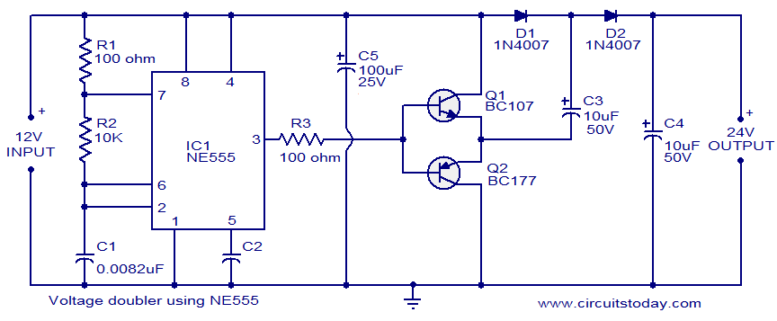 ne555 timer circuit schematic